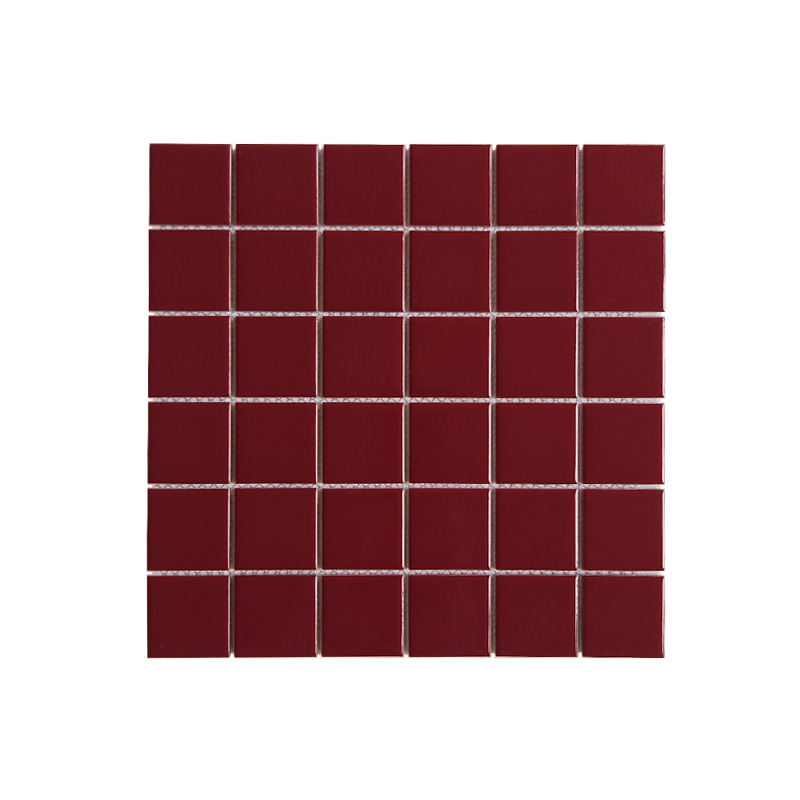 MOZZA TILE MOZZA TILE Med Square Glossy Wine 48x48mm (306x306mm) - 1